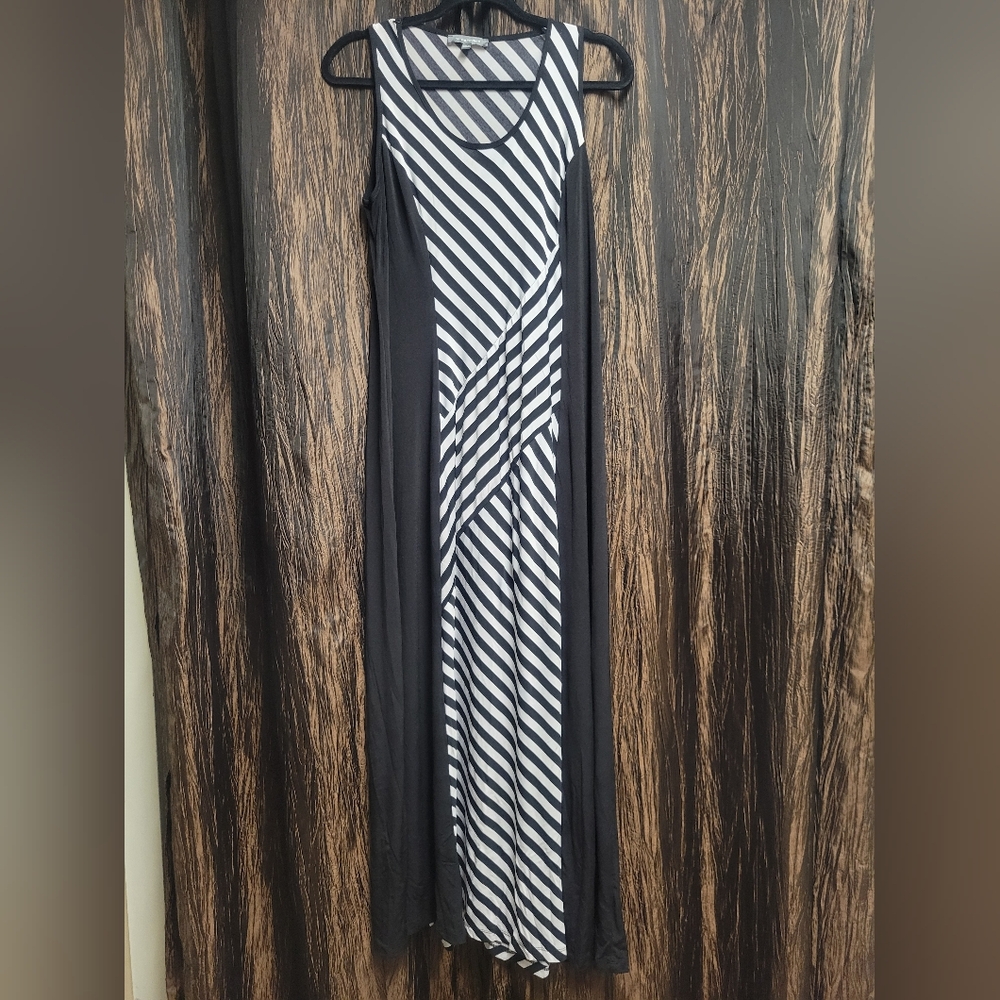 NY Collection Monochrome Striped Dress